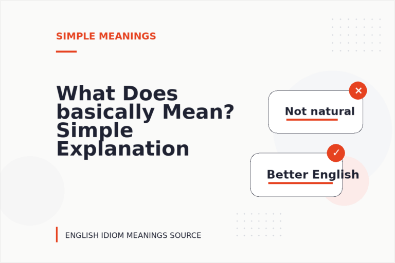 What Does basically Mean? Simple Explanation and Examples