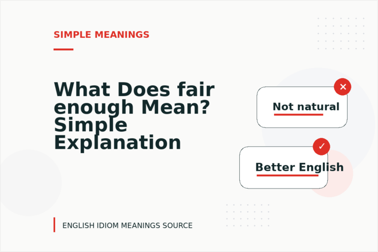 What Does fair enough Mean? Simple Explanation and Examples