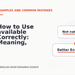 How to Use available Correctly: Meaning, Examples, and Mistakes